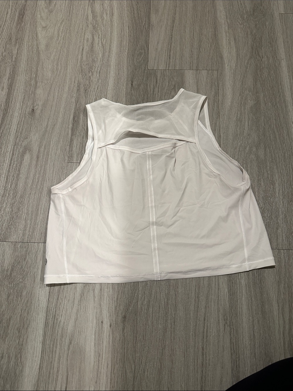 Lululemon White Women's Athletic Mesh-Back Tank Top